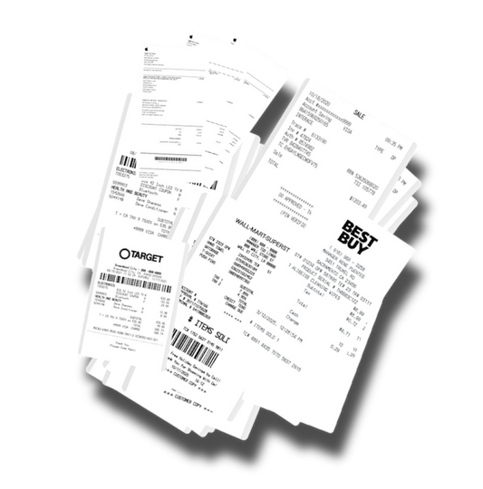 • Receipt Templates • -DIGITAL ONLY- 20Brands/20Pack
