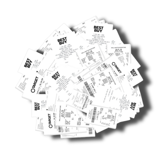 • Receipt Templates • -DIGITAL ONLY- 30Brands/30Pack