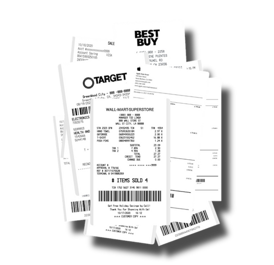 • Receipt Templates • -DIGITAL ONLY- 10Brand/10Pack